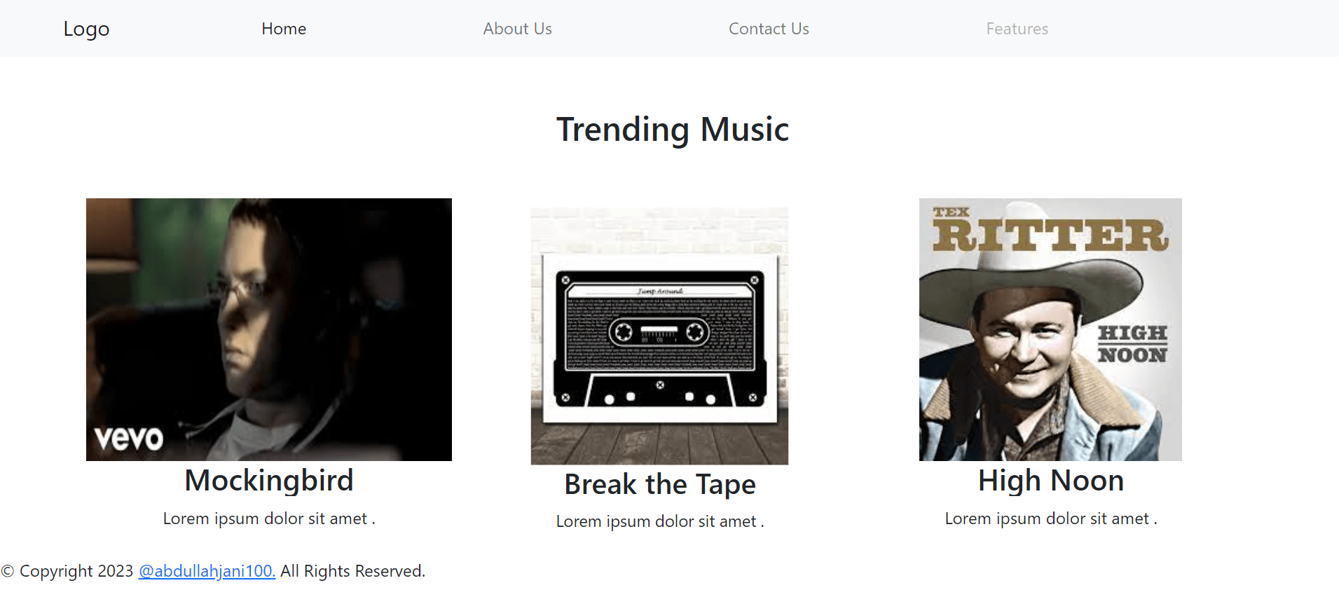 Music website image not found